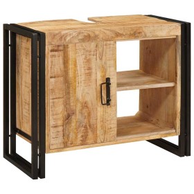 Mueble para lavabo de baño Madera maciza de Mango y Hierro