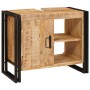 Mueble para lavabo de baño Madera maciza de Mango y Hierro