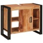 Mueble para lavabo de baño Madera maciza de Acacia y Hierro