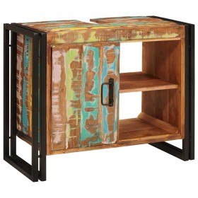 Mueble para lavabo de baño Madera maciza recuperada y hierro