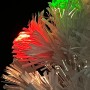 Árbol de Navidad artificial con luces fibra óptica blanco 64 cm