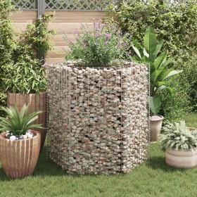Arriate hexagonal de gaviones 100x90x100 cm