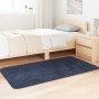 Alfombra de pelo largo NAVARRA azul marino 80x150 cm Poliéster