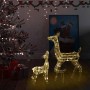 Familia de renos de Navidad acrílico blanco cálido 160 LEDs