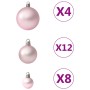 Juego de bolas de Navidad 100 piezas rosa