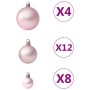 Juego de bolas de Navidad 100 piezas rosa