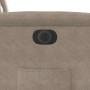 Sillón reclinable eléctrico tela de microfibra gris taupe