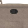 Sillón reclinable elevable tela de microfibra gris taupe