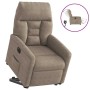 Sillón eléctrico reclinable elevable tela microfibra gris taupe
