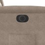 Sillón eléctrico reclinable elevable tela microfibra gris taupe