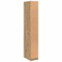 Armario de madera de ingeniería roble artesanal 30x50x200 cm