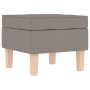 Sillón mecedora con taburete tela gris taupe