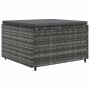 Set de muebles de jardín 5 pzas y cojines ratán sintético gris