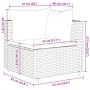 Set de muebles de jardín 10 pzas y cojines ratán sintético gris