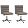 Sillas de comedor 2 unidades cuero sintético gris