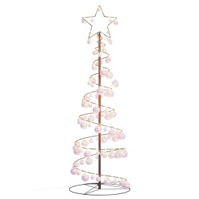 VidaXL LED para árbol de Navidad con bolas 100 LED blanco