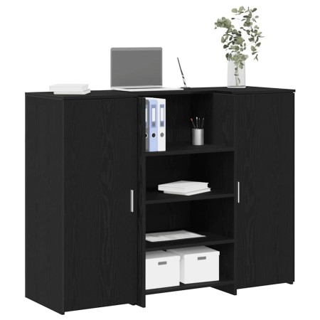 Mostrador de recepción roble negro 135x50x103,5 cm en Escritorios | Comprar online en Foro24