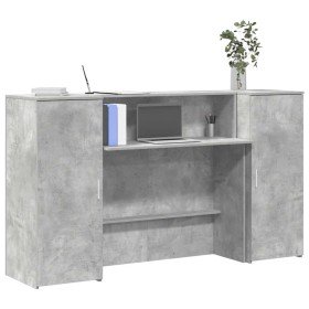 Mostrador de recepción gris hormigón 180x50x103,5 cm Mostrador de recepción gris hormigón 180x50x103,5 cm