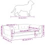 Cama para perros de terciopelo marrón 95x55x30 cm de vidaXL, Camas para perros - Ref: Foro24-171815, Precio: 84,63 €, Descuen...