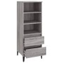 Hoher Schrank aus grauem Sonoma-Sperrholz 40x36x110 cm. von vidaXL, Sideboards - Ref: Foro24-821250, Preis: 74,77 €, Rabatt: %