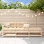 3-piece garden sofa set with solid wood cushions by vidaXL, Modular outdoor sofas - Ref: Foro24-825597, Price: 227,75 €, Disc...