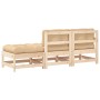 3-piece garden sofa set with solid wood cushions by vidaXL, Modular outdoor sofas - Ref: Foro24-825597, Price: 227,75 €, Disc...