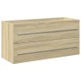 Set de muebles de baño 2 pzas madera contrachapada roble Sonoma