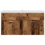 Mueble baño con lavabo integrado madera envejecida