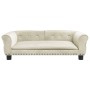 Cremefarbenes Hundebett aus Samt, 95 x 55 x 30 cm von vidaXL, Betten für Hunde - Ref: Foro24-171816, Preis: 84,34 €, Rabatt: %