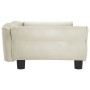 Cremefarbenes Hundebett aus Samt, 95 x 55 x 30 cm von vidaXL, Betten für Hunde - Ref: Foro24-171816, Preis: 84,34 €, Rabatt: %