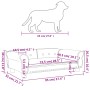 Cremefarbenes Hundebett aus Samt, 95 x 55 x 30 cm von vidaXL, Betten für Hunde - Ref: Foro24-171816, Preis: 84,34 €, Rabatt: %