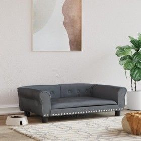 Dark gray velvet dog bed 95x55x30 cm by vidaXL, Beds for dogs - Ref: Foro24-171812, Price: 101,66 €, Discount: %