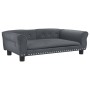 Dunkelgraues Hundebett aus Samt, 95 x 55 x 30 cm von vidaXL, Betten für Hunde - Ref: Foro24-171812, Preis: 101,66 €, Rabatt: %