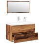 Conjunto de muebles de baño de madera antigua madera ingeniería en Muebles de baño | Comprar online en Foro24
