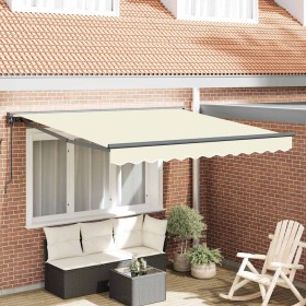 Toldo Retráctil Manual Crema 350x250 cm tela Toldo Retráctil Manual Crema 350x250 cm tela