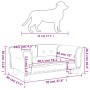 Hundebett aus braunem Samt, 70 x 45 x 30 cm von vidaXL, Betten für Hunde - Ref: Foro24-171829, Preis: 66,32 €, Rabatt: %