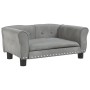 Hellgraues Hundebett aus Samt, 70 x 45 x 30 cm von vidaXL, Betten für Hunde - Ref: Foro24-171825, Preis: 80,26 €, Rabatt: %