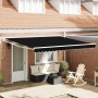 Toldo Retráctil Negro 400 x 300 cm Poliéster