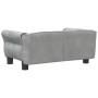 Hellgraues Hundebett aus Samt, 70 x 45 x 30 cm von vidaXL, Betten für Hunde - Ref: Foro24-171825, Preis: 80,26 €, Rabatt: %