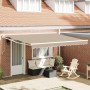 Toldo Retráctil Beige 400 x 300 cm Poliéster
