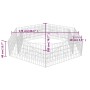 Arriate hexagonal de gaviones 200x173x40 cm