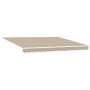 Toldo Retráctil Beige 400 x 300 cm Poliéster