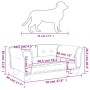 Hellgraues Hundebett aus Samt, 70 x 45 x 30 cm von vidaXL, Betten für Hunde - Ref: Foro24-171825, Preis: 80,26 €, Rabatt: %