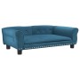 Hundebett aus blauem Samt, 95 x 55 x 30 cm von vidaXL, Betten für Hunde - Ref: Foro24-171810, Preis: 100,73 €, Rabatt: %