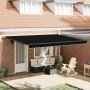 Toldo Retráctil Manual Negro 450 x 350 cm tela en Toldos | Comprar online en Foro24
