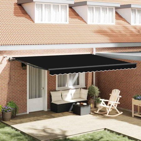 Toldo Retráctil con Negro 450 x 350 cm tela