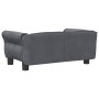 Dunkelgraues Samt-Hundebett 70x45x30 cm von vidaXL, Betten für Hunde - Ref: Foro24-171826, Preis: 80,02 €, Rabatt: %