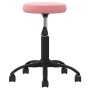 Silla de oficina giratoria de terciopelo rosa