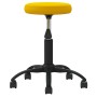Silla de oficina giratoria de terciopelo amarillo mostaza