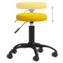 Silla de oficina giratoria de terciopelo amarillo mostaza